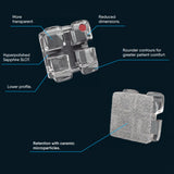 OrthoMetric Iceram-S Monocrystalline Ceramic Bracket MBT 022 - (10.91.2000)