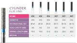 Prima Dental Cylinder Flat End Bur (Pack Of 5 Burs)