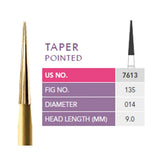 Prima Dental Trimming And Finishing Taper Pointed Bur (7613) - 12 Blade