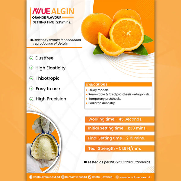 AvueAlgin - Non Chromatic, Dust Free, Dental Alginate Impression Material