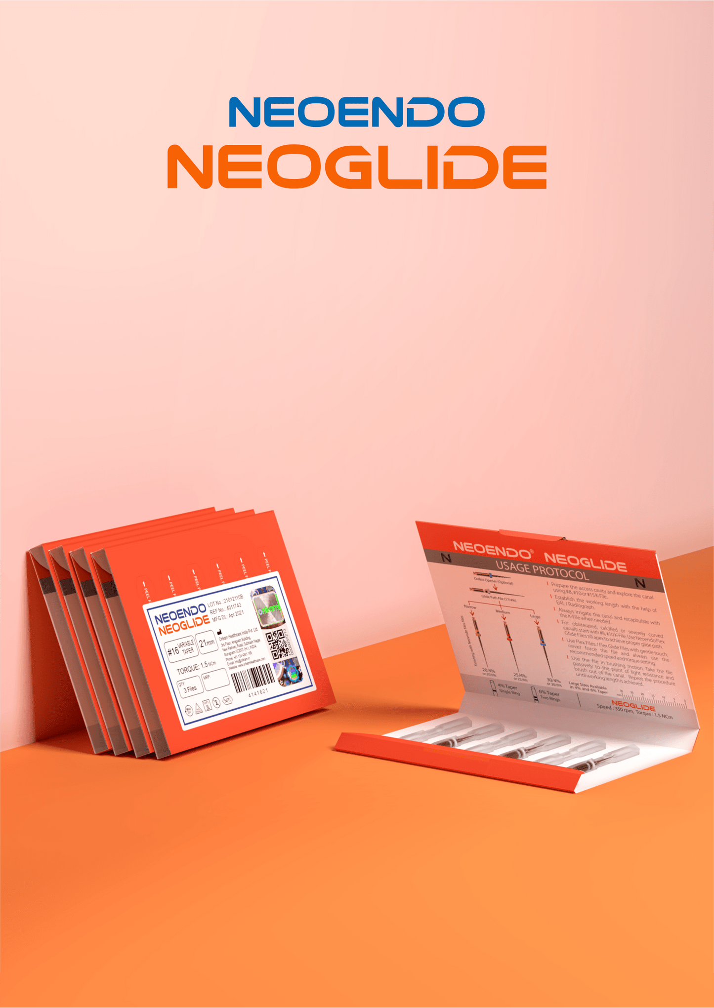 Neoglide Files- Variable Taper Rotary Glide Path Files