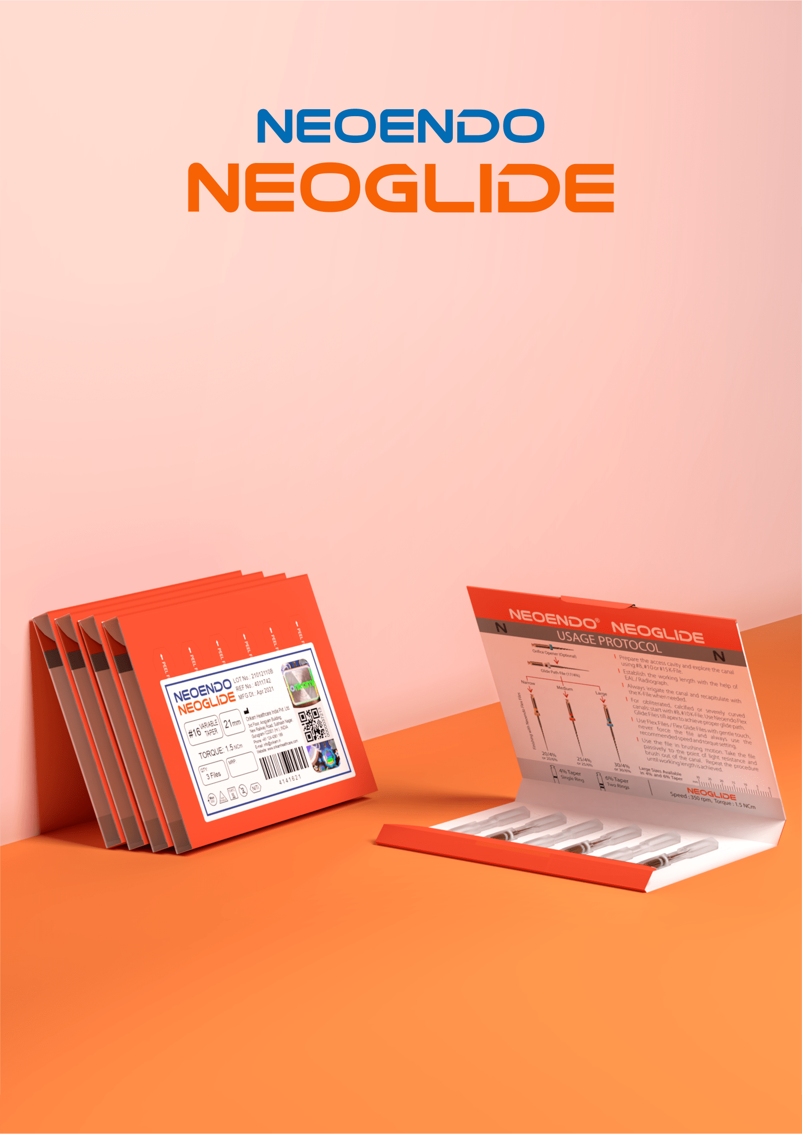Neoglide Files- Variable Taper Rotary Glide Path Files