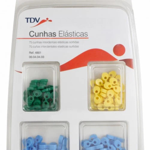 TDV Elastic Wedges - (Pack of 75) Dental Restorative Assorted Wedges