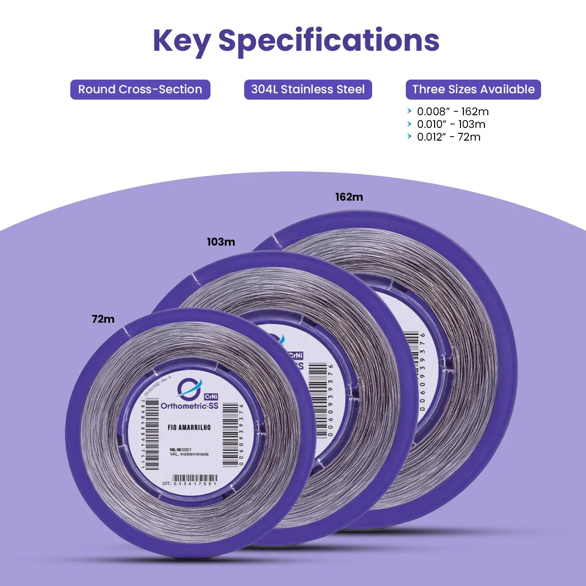 OrthoMetric SS Round Ligature Wire (40g)