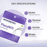 OrthoMetric Flexy NiTi Reverse Curve Intraoral Archwires - Rectangular (10/Pk)