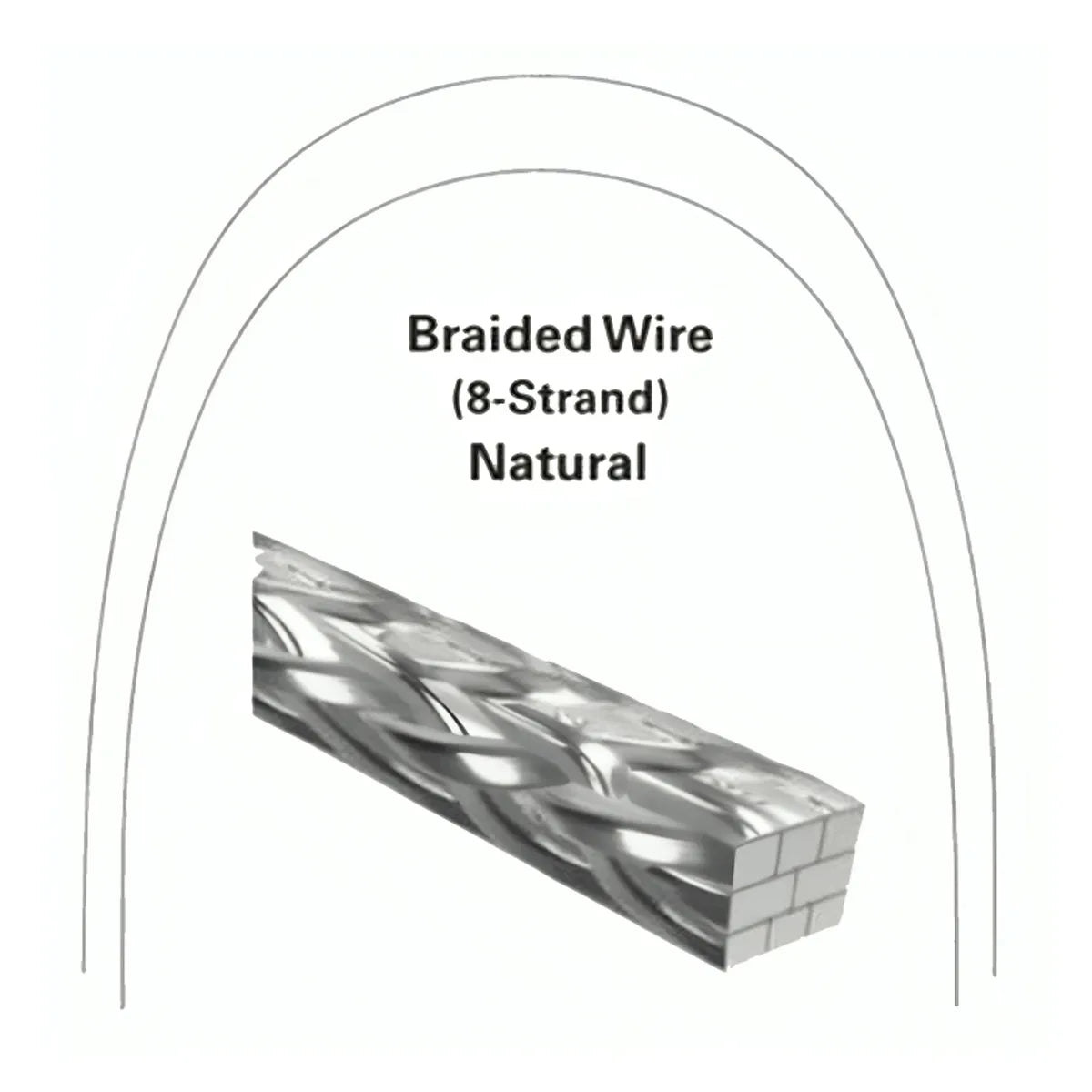 OrthoMetric Braided Eight Strand Woven SS Archwire - Rectangular (10/Pk)