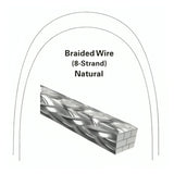 OrthoMetric Braided Eight Strand Woven SS Archwire - Rectangular (10/Pk)