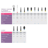 Prima Dental Diamond Bur Crown & Veneer Preparation Kit