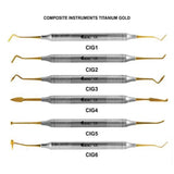 GDC Composite Instruments Titanium Coated S/6 # Gold Instruments Kit (CIGWC6)
