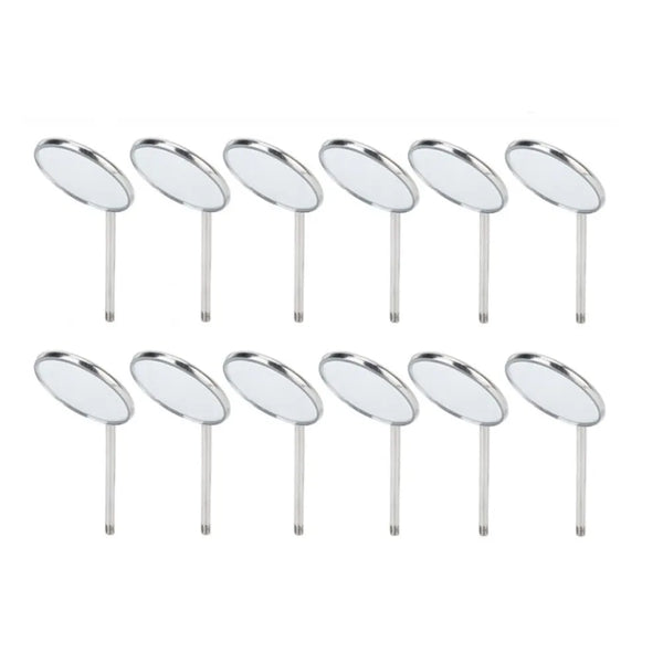 Waldent Mouth Mirror Tops Plain #4 Pack of 12 (K13/4)