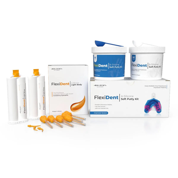 Waldent Flexident A-Silicone Soft Putty kit