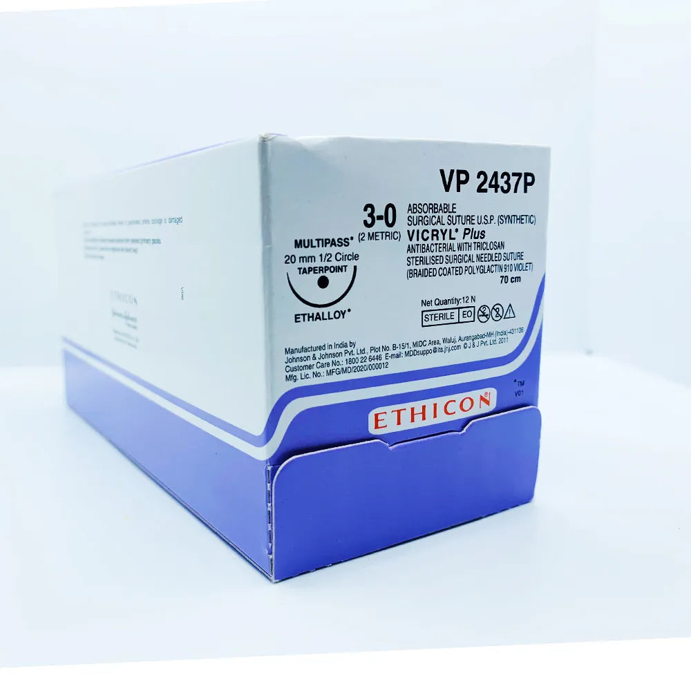 Ethicon Vicryl Plus # 3-0 Absorbable Violet Braided Suture