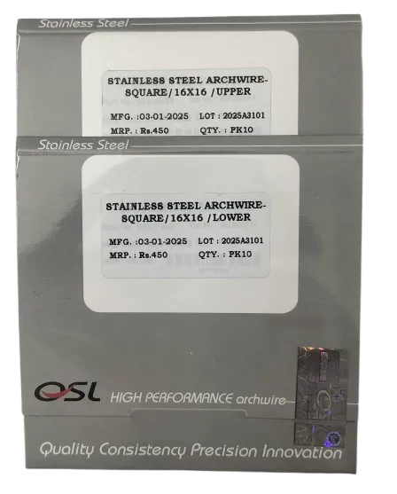 OSL SS Square Form Archwires - Square (Pack Of 10)