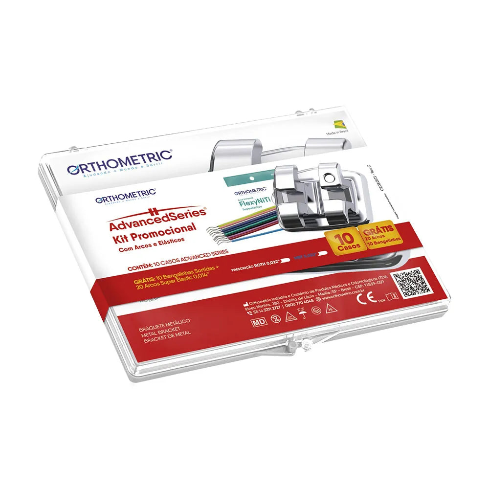 OrthoMetric Advanced Series Metal Bracket Promotional Kit MBT 022 - 10 Cases + Archwires + Stick Ligatures (10.11.2802)
