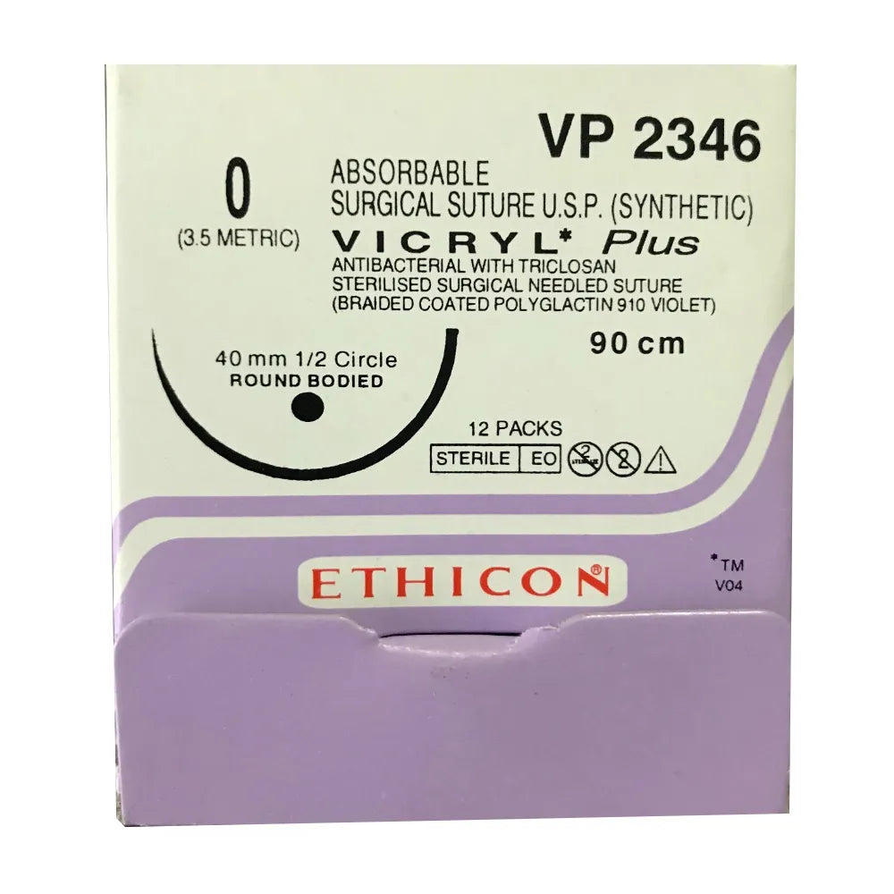 thicon Vicryl #0 Absorbable Violet Braided Suture