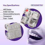 OrthoMetric Iceram-S Monocrystalline Ceramic Bracket MBT 022 - (10.91.2000)