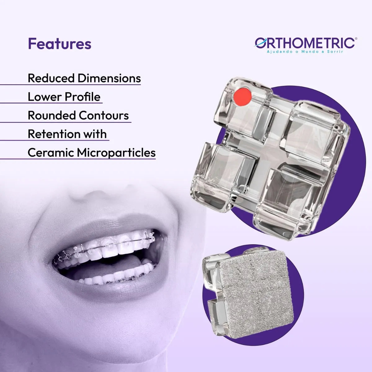 OrthoMetric Iceram-S Monocrystalline Ceramic Bracket MBT 022 - (10.91.2000)